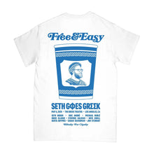 Load image into Gallery viewer, Seth Goes Greek Limited Edition T-shirt by Free & Easy - WHITE